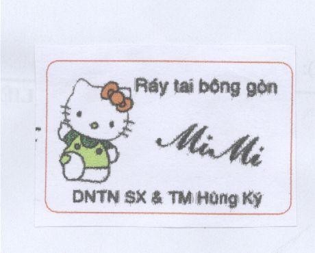 Mẫu nhãn hiệu HùNG Ký MIMI DNTN SX&TM RAY TAI BONG GON
