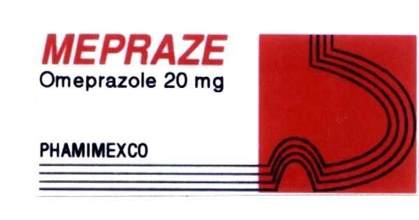 Mẫu nhãn hiệu MEPRAZE PHAMIMEXCO OMEPRAZOLE 20 MG