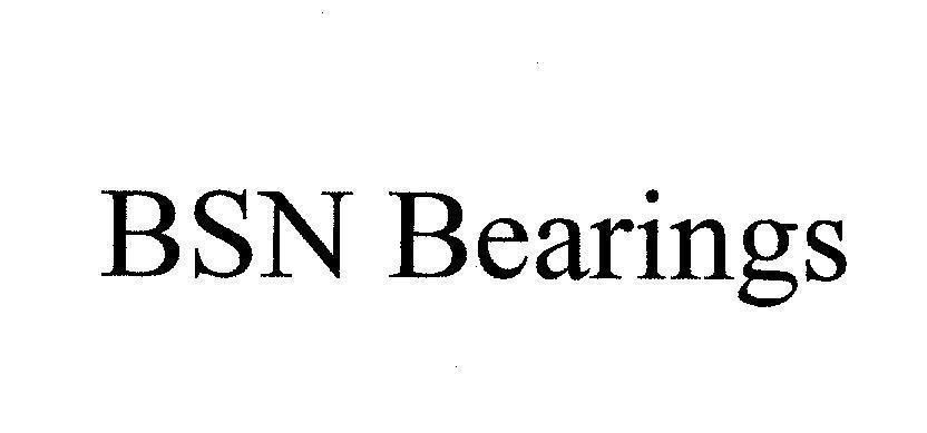 Mẫu nhãn hiệu BSN BEARINGS