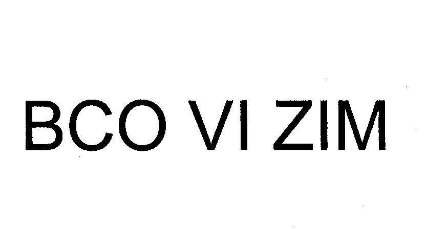 Mẫu nhãn hiệu BCO VI ZIM