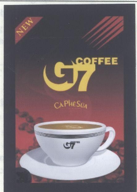 Mẫu nhãn hiệu G7 COFFEE CA PHE SUA
