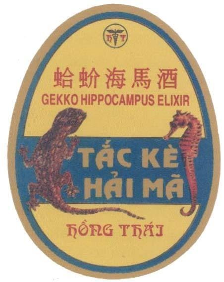 Mẫu nhãn hiệu HT Hồng Thái Tắc Kè Hải Mã