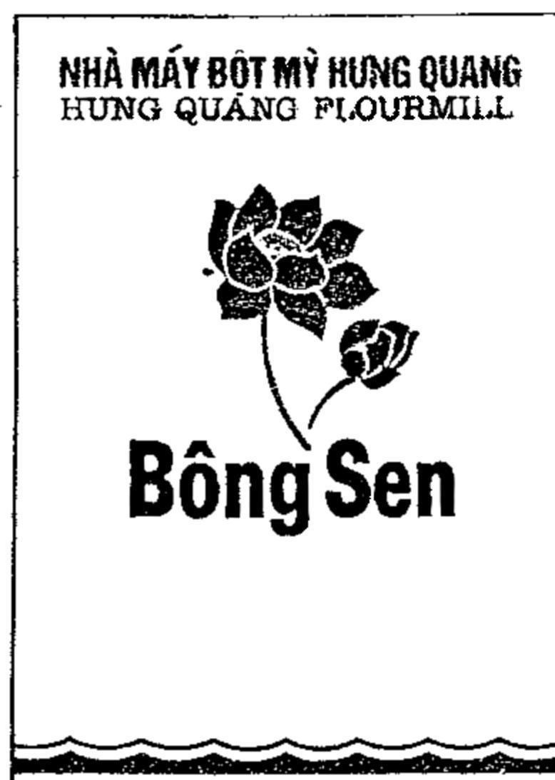 Mẫu nhãn hiệu HUNG QUANG HUNG QUANG BÔNG SEN FLOURMILL NHA MAY BOT MY