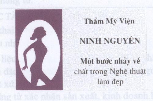 Mẫu nhãn hiệu NINH NGUYÊN MộT BƯớC NHảY Về CHấT TRONG NGHệ THUậT LàM ĐẹP THẩM Mỹ VIệN