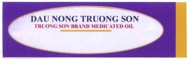 Mẫu nhãn hiệu TRUONG SON TRUONG SON DAU NONG BRAND MEDICATED OIL