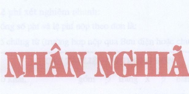 Mẫu nhãn hiệu Nhân Nghĩa