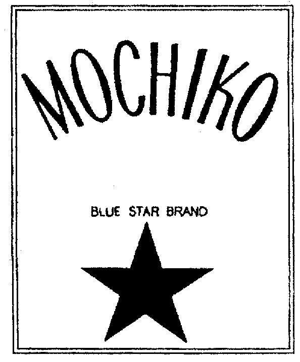 Mẫu nhãn hiệu MOCHIKO BLUE STAR BRAND