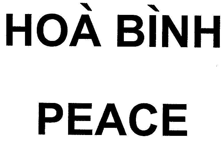 Mẫu nhãn hiệu Hoà Bình PEACE