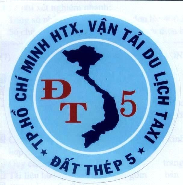 Mẫu nhãn hiệu Đất Thép TP Hồ Chí Minh HTX Vận Tải Du Lịch TAXI ĐT 5