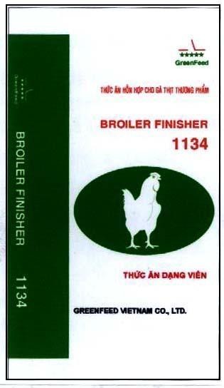 Mẫu nhãn hiệu GreenFeed BROILER FINISHER GREENFEED VIETNAM CO., LTD 1134 Thức ăn dạng viên Thức ăn hỗn hợp cho gà thịt Thương Phẩm
