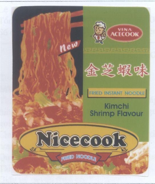 Mẫu nhãn hiệu VINA ACECOOK NICECOOK FRIED INSTANT NOODLE