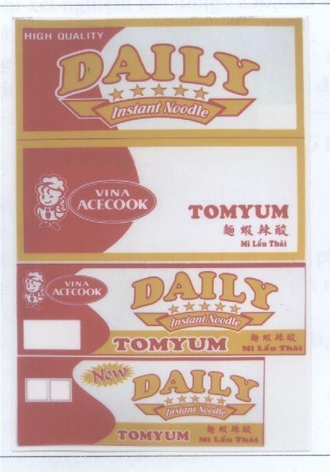 Mẫu nhãn hiệu VINA ACECOOK TOMYUM DAILY Mì LẩU THáI