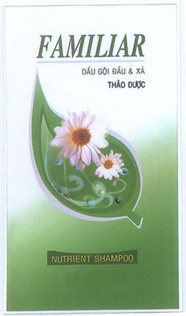 Mẫu nhãn hiệu FAMILIAR DầU GộI ĐầU & Xả AHA THảO DƯợC NUTRIENT SHAMPOO