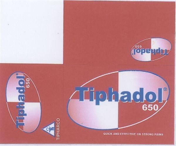 Mẫu nhãn hiệu TIPHADOL TIPHARCO 650