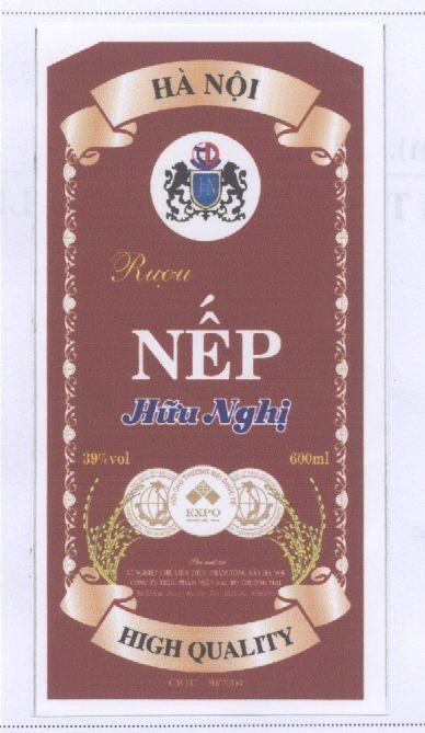 Mẫu nhãn hiệu Hà Nội Rượu Nếp Hữu Nghị EXPO