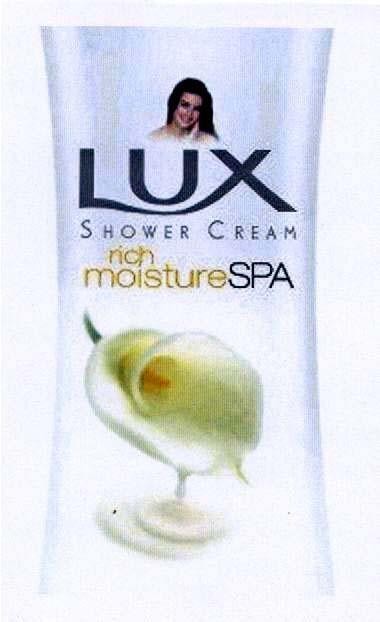 Mẫu nhãn hiệu LUX SHOWER CREAM RICH MOISTURE SPA