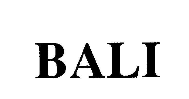 Mẫu nhãn hiệu BALI
