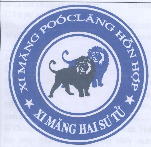 Mẫu nhãn hiệu XIMĂNG PÓCLĂNG HỗN HợP Xi Măng HAI Sư Tử