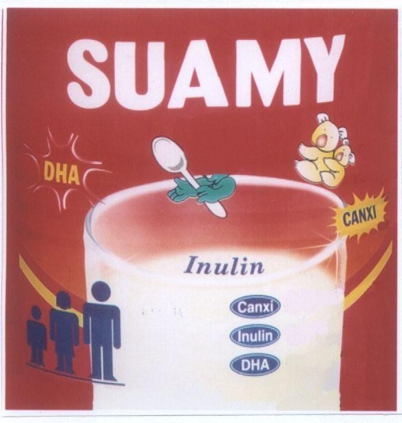 Mẫu nhãn hiệu SUAMY DHA CANXI INULIN