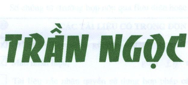 Mẫu nhãn hiệu TRầN NGọC