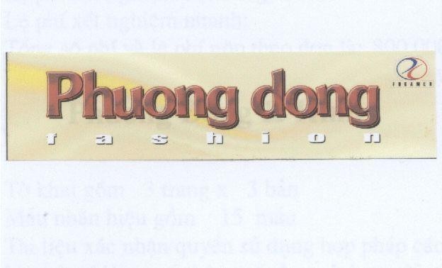 Mẫu nhãn hiệu PHUONG DONG FASHION P D FUGAMEX