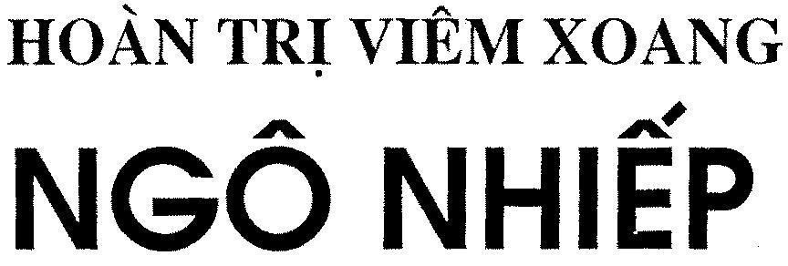 Mẫu nhãn hiệu HOàN TRị VIÊM XOANG NGÔ NHIếP