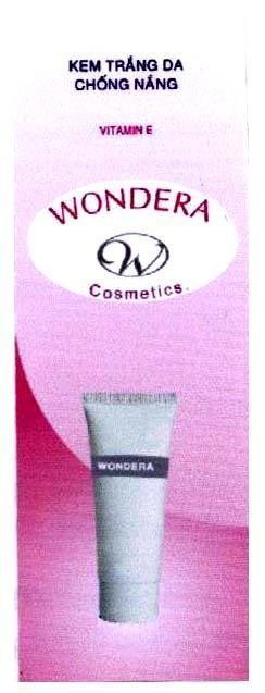 Mẫu nhãn hiệu KEM TRắNG DA CHốNG NắNG VITAMIN E WONDERA W COSMETICS