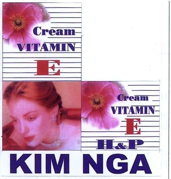 Mẫu nhãn hiệu KIM NGA CREAM VITAMIN E H&P
