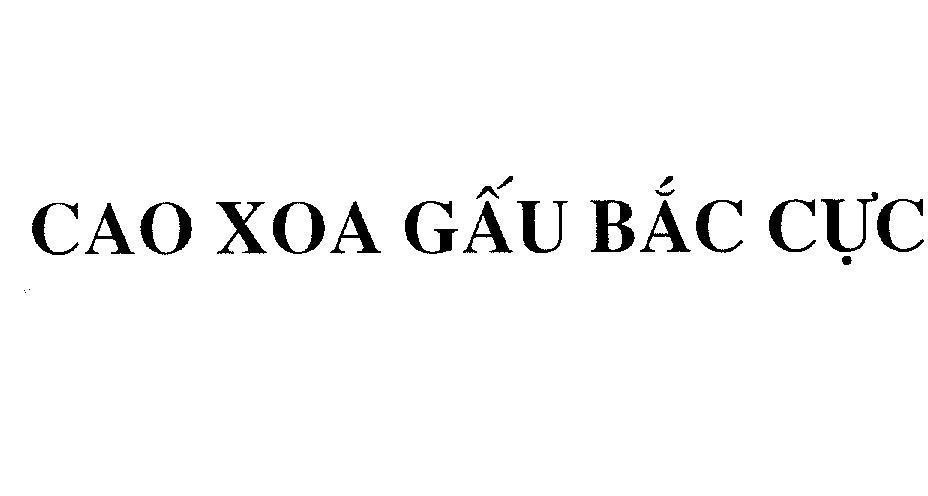 Mẫu nhãn hiệu CAO XOA Gấu Bắc Cực