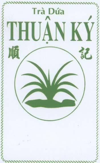 Mẫu nhãn hiệu TRà DứA THUậN Ký , SHUN JI