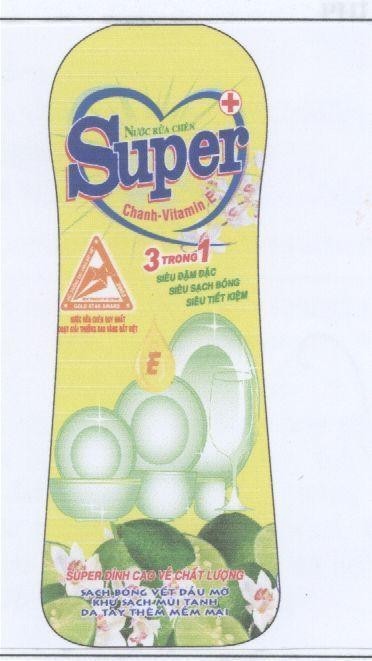 Mẫu nhãn hiệu NUOC RUA CHEN SUPER Chanh-Vitamine-E SUPER Đỉnh Cao Về Chất Lượng