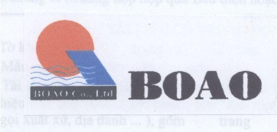 Mẫu nhãn hiệu BOAO CO LTD BOAO