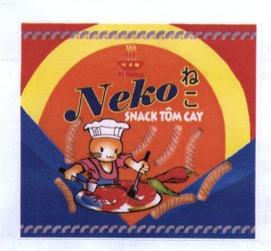 Mẫu nhãn hiệu NEKO CON MEO VI HUONG SNACK Tôm Cay