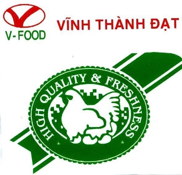 Mẫu nhãn hiệu V V-FOOD Vĩnh Thành Đạt HIGH QUALITY FRESHNESS