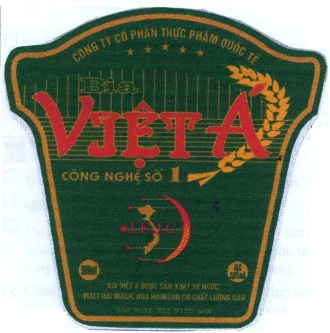Mẫu nhãn hiệu Bia Việt á công ty cổ phần thực phẩm quốc tế I.F.J.C