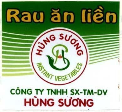 Mẫu nhãn hiệu Rau ăn liền Hùng Sương H S Công ty TNHH SX - TM - DV Hùng Sương INSTANT VEGETABLES