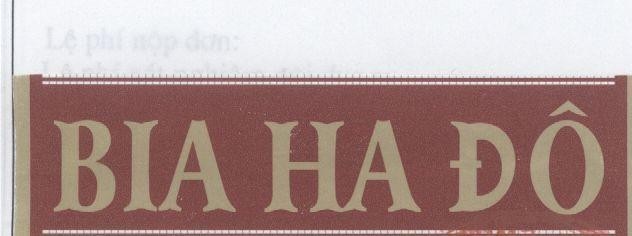 Mẫu nhãn hiệu BIA HA ĐO