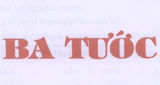 Mẫu nhãn hiệu Ba Tước
