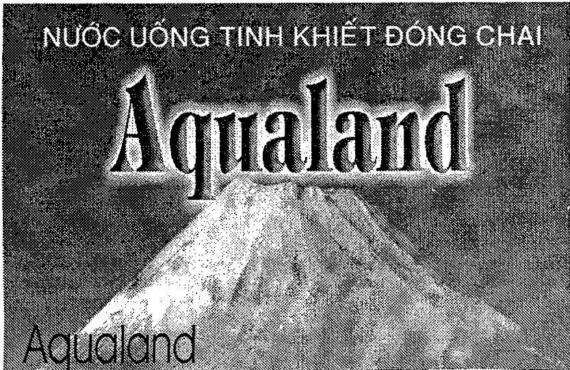 Mẫu nhãn hiệu NƯớC UốNG TINH KHIếT ĐóNG CHAI AQUALAND
