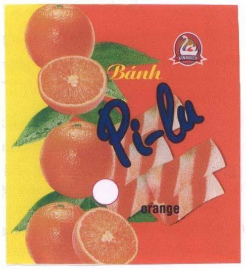 Mẫu nhãn hiệu Bánh PI-LU ORANGE VINABICO