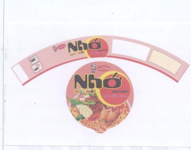 Mẫu nhãn hiệu VINA ACECOOK Nhớ Mãi Mãi Mì Riêu Cua