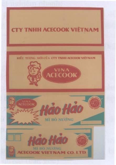Mẫu nhãn hiệu CTY TNHH ACECOOK VIệT NAM VINA ACECOOK HảO HảO Mì Bò NƯớNG