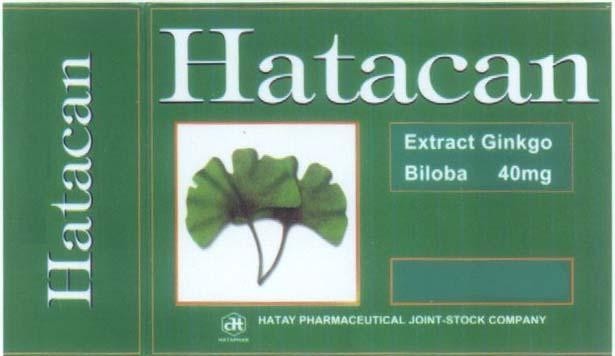 Mẫu nhãn hiệu HATACAN EXTRACT GINKGO BILOBA dt HATAY HATAPHAR JOINT STOCK COMPANY GMP-ASEAN