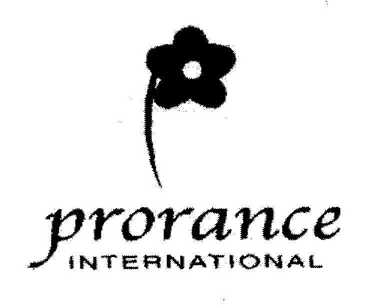 Mẫu nhãn hiệu PRORANCE INTERNATIONAL