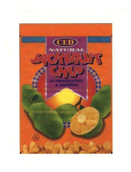 Mẫu nhãn hiệu CED NATURAL JACKFRUIT CHIP