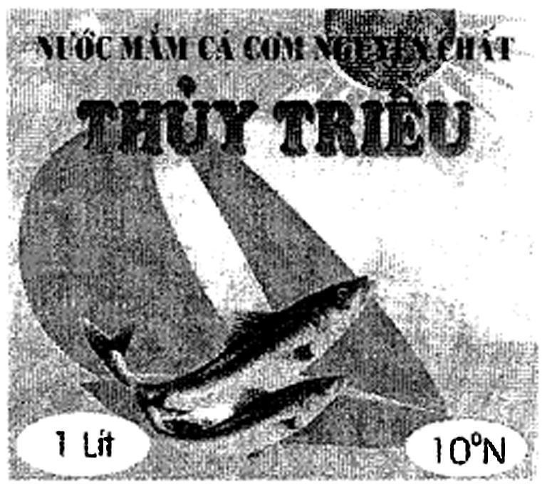 Mẫu nhãn hiệu Nước Mắm Cá Cơm Nguyên Chất Thuỷ Triều