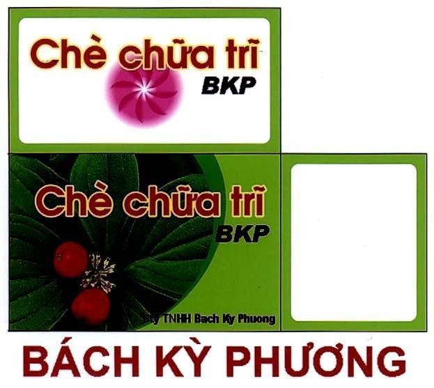 Mẫu nhãn hiệu Chè chữa trĩ BKP Bách Kỳ Phương