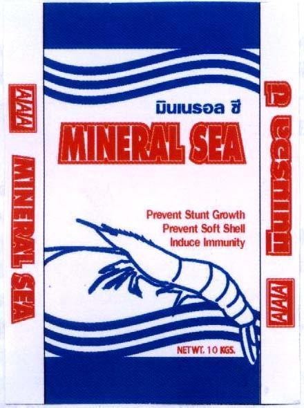Mẫu nhãn hiệu MINERAL SEA mi nơ rol xi
