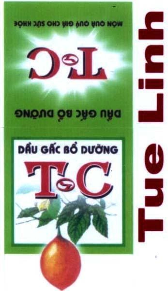 Mẫu nhãn hiệu Dầu Gấc Bổ Dưỡng T C TUE LINH
