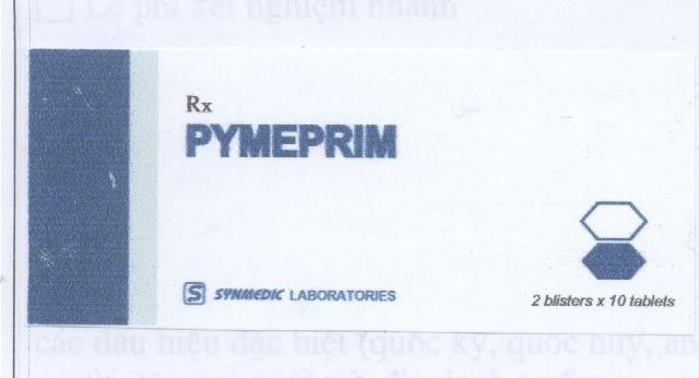 Mẫu nhãn hiệu RX PYMEPRIM S SYNMEDIC LABORATORIES
